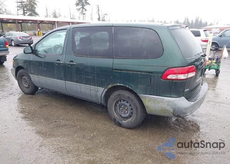 2001 Toyota Sienna Ce из США, поврежденный, VIN 4T3ZF19C31U383020